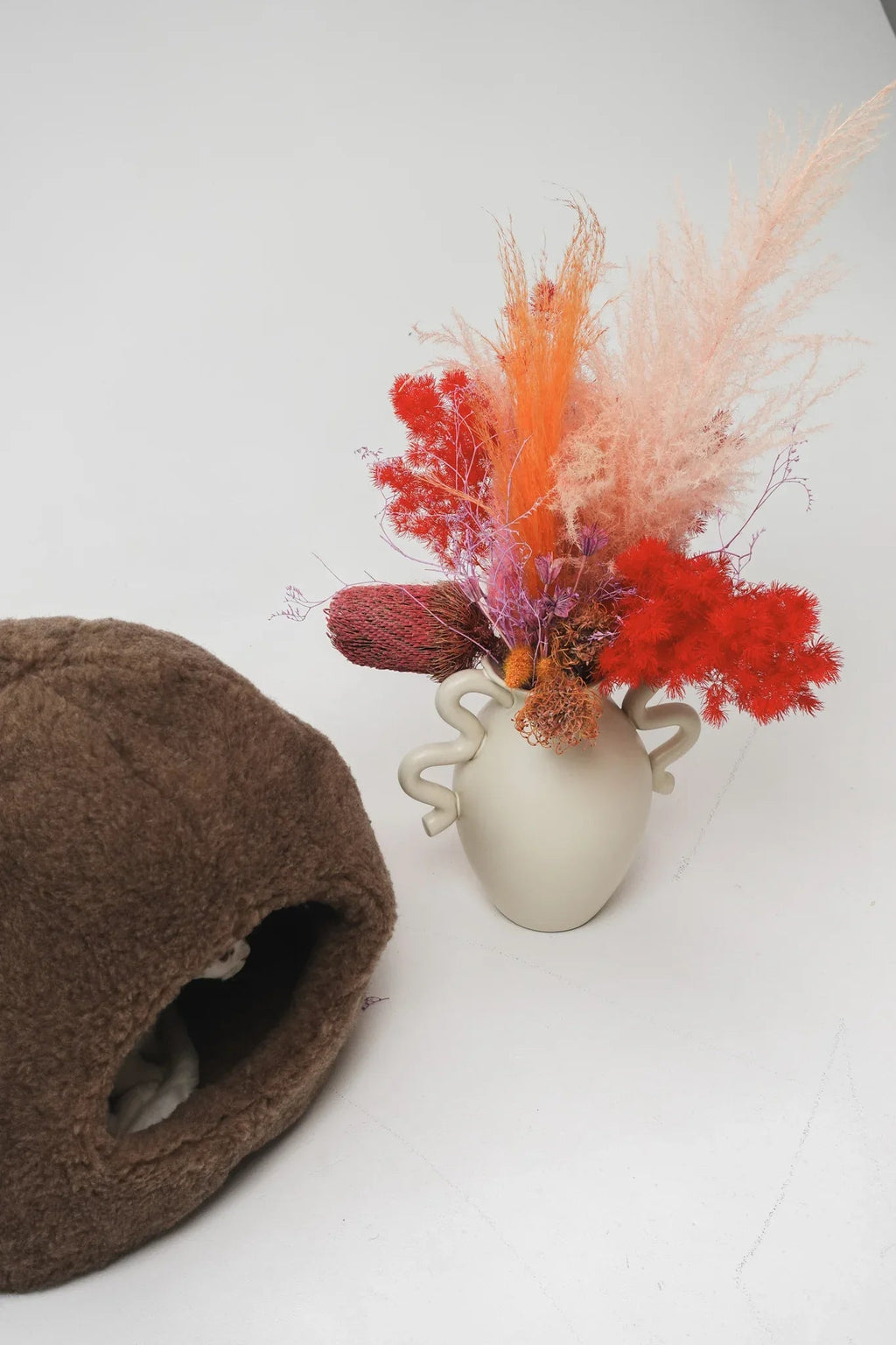 Nest Natural Sheepskin Pet Bed - Beige