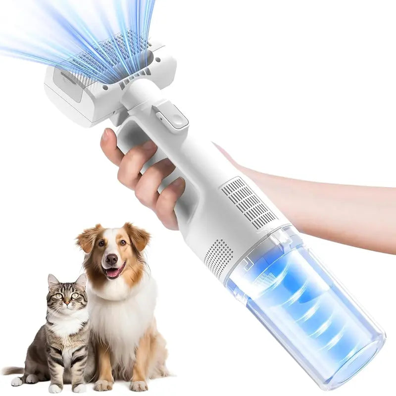 Cordless Pet Grooming Vacuum Set, 60dB quiet hair removal